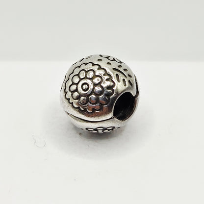 Original Pandora Clip Rhodium Mitternachtsblume 791009BR