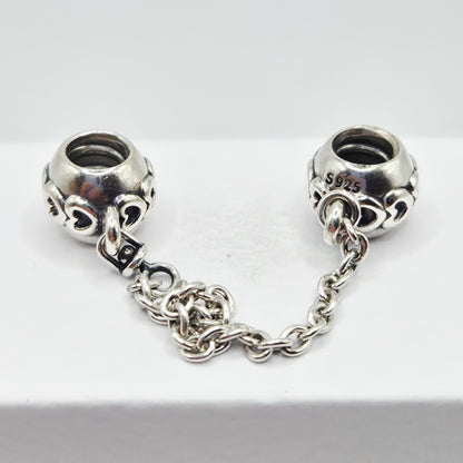 Original Pandora Sicherheitskette gereihte Herzen 791088