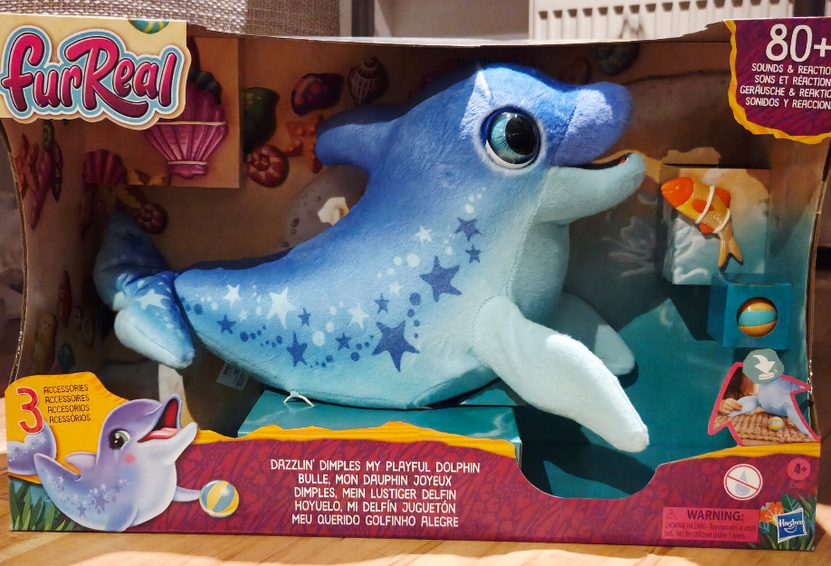 FurReal Hasbro Dimples, Mein lustiger Delfin 80 Geräusche und Reaktionen