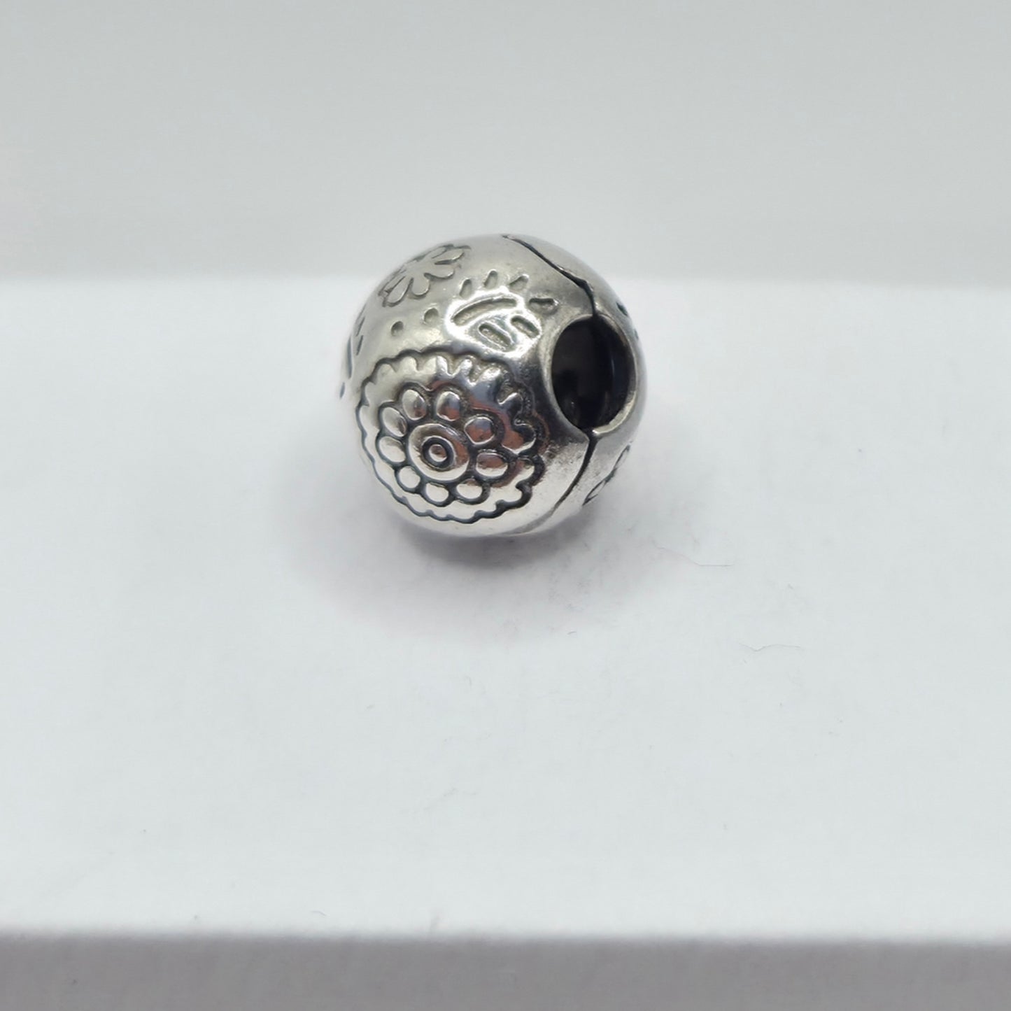 Original Pandora Clip Rhodium Mitternachtsblume 791009BR