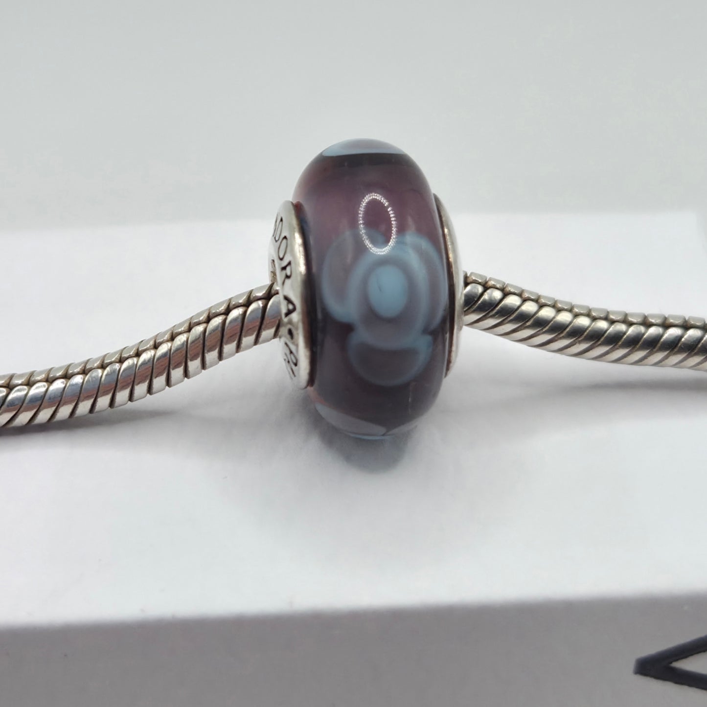 Original Pandora Murano Glas Blume Lila 790643
