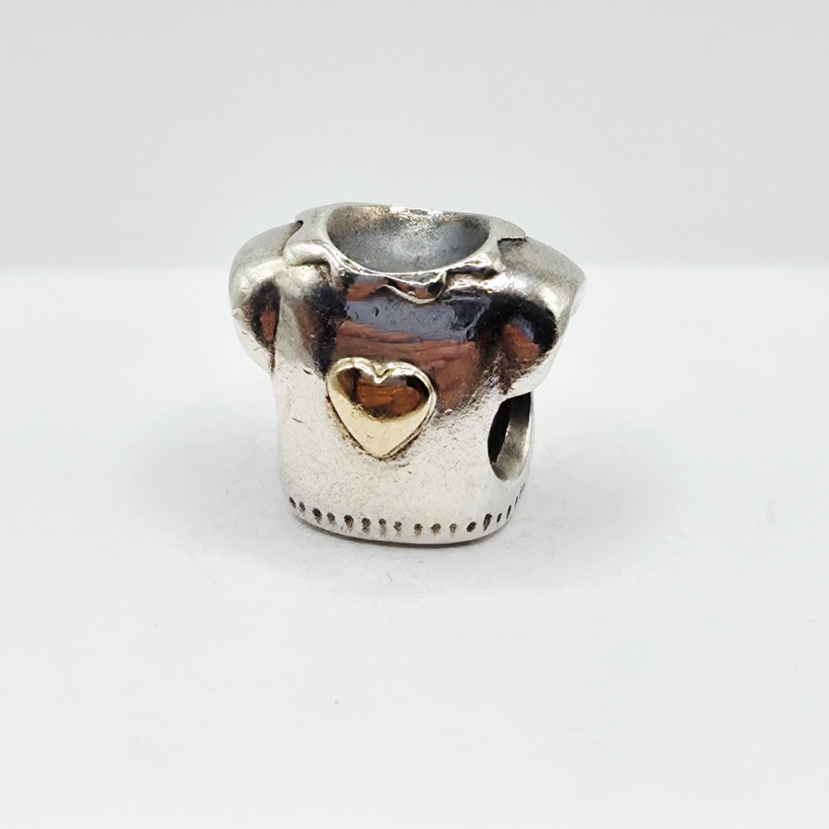 Original Pandora Shirt goldenes Herz Bicolor Gold 790439