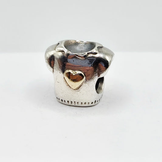 Original Pandora Shirt goldenes Herz Bicolor Gold 790439