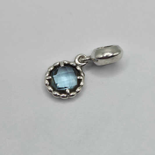Original Pandora Anhänger blauer Topas 791021BTP