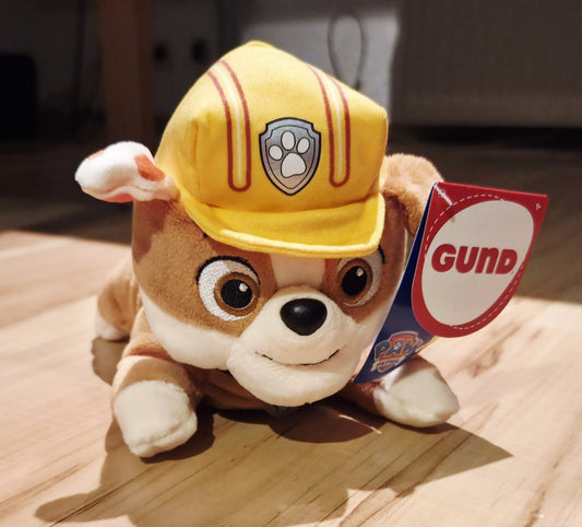 Paw Patrol Rubble Von Gund 15 Cm Mit Gelbem Helm